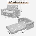 thumbnail image 6 of Kids Couch Toddler Chair Folding, Soft Couch 2 in 1 Kids Sofa Glow in The Dark Couch, Gifts Sleeper for Boys Girls - Gray Sky, 6 of 8