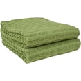 thumbnail image 2 of Royale Collection 100% Combed Terry Cotton, Highly Absorbent, Oversized, Kitchen Towel Set, 28" x 18", 2-Pack, Solid Cactus Green, 2 of 8