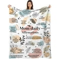 thumbnail image 2 of New Mom Gifts for Women, Gifts for New Mom After Birth, New Mom Care Package After Baby, New Mom Blanket Mom Daily Affirmations Blanket Christmas Boy Mom Gifts 50"x60", 2 of 6