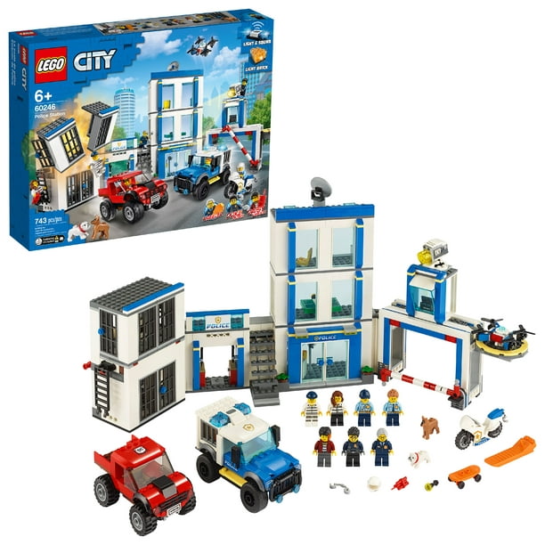 LEGO City 60246 Toy Police Station Block Building Set Playset with 7 Minifigures Walmart.com