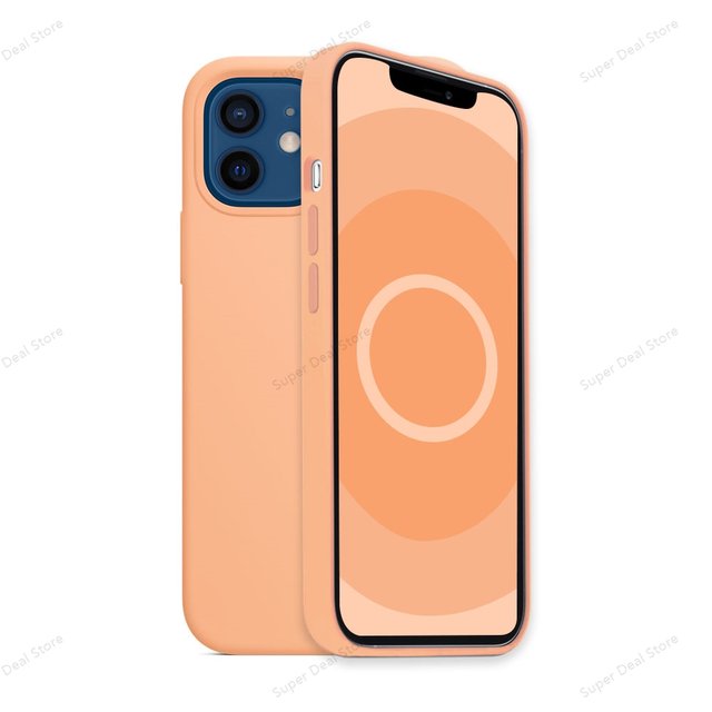 Official Liquid Silicone Case For iPhone 12 Pro Max 12 Mini With Magsafe Case Wireless Charging Drop Protect Cover