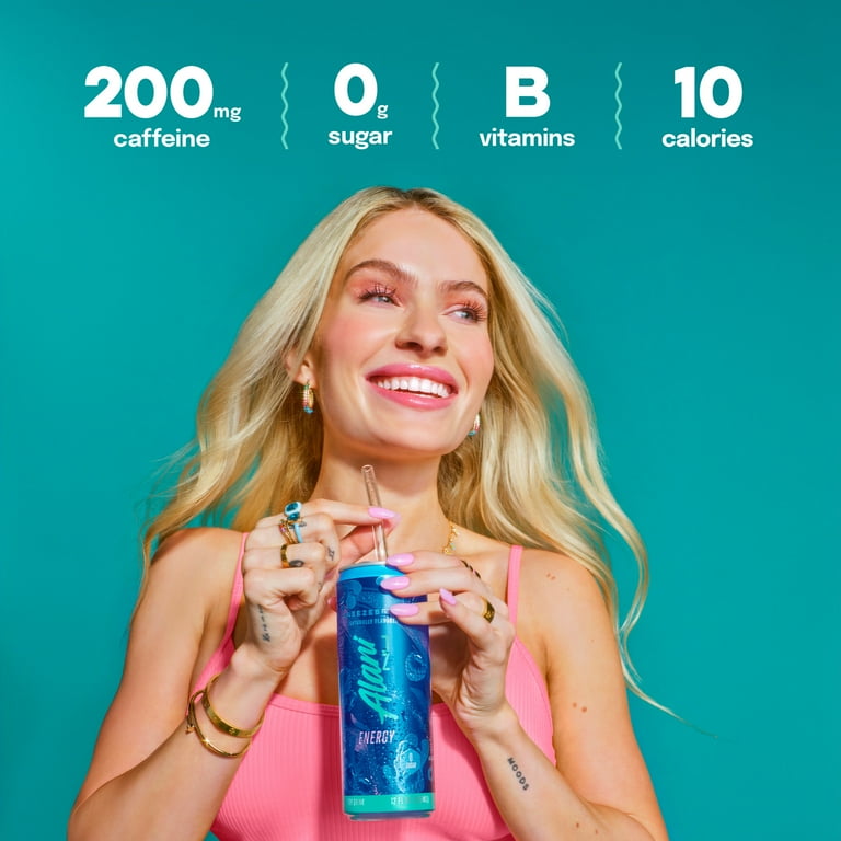 Alani Nu Energy Drink - Breezeberry - 12oz Cans (Single Cans)