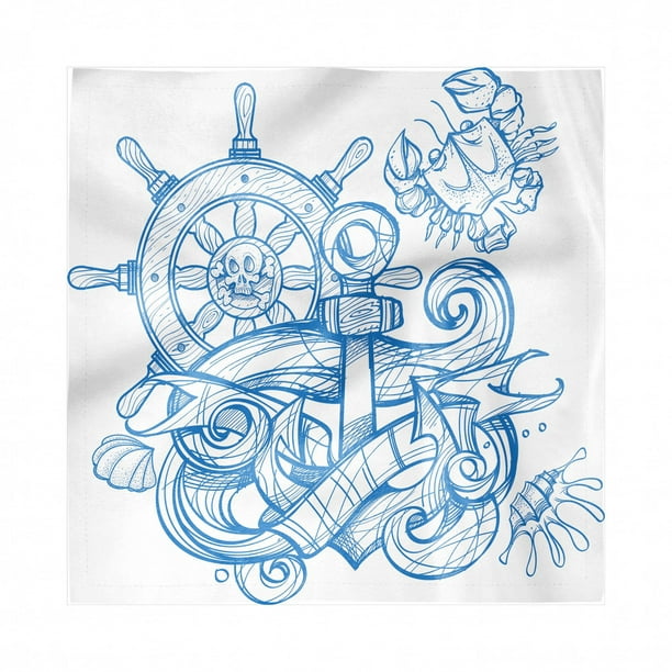 Vintage Nautical Tattoo Decorative Satin Napkins Set Of 4 Pirate Anchor Steering Wheel Crab Shell Waves Abstract Print Square Fabric Party Dinner Napkin 12 Azure Blue White By Ambesonne Walmart Com Vintage Nautical Tattoo Decorative Satin Napkins Set Of 4 Pirate Anchor Steering Wheel Crab Shell Waves Abstract Print Square Fabric Party Dinner Napkin 12 Azure Blue White By Ambesonne Walmart Com