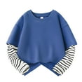 thumbnail image 2 of YUSIM Boys Striped Cotton T Shirts- Fashion Casual Long Sleeve Crewneck Kids Spring Tops Clothes Blue Size 6, 2 of 6