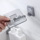 thumbnail image 4 of Matsuzay Soporte para baño, estante autoadhesivo para pared, soporte de drenaje para organización de platos de secado Cocina y Comedor Blanco, 4 of 6