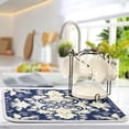thumbnail image 5 of Vintage Ornamental Floral Dish Drying Mat, Absorbent Microfiber Pad Protector For Kitchen Counter Top Mat Dish Drainboard 18x24in Home Decor, 5 of 7