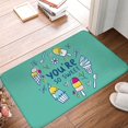 thumbnail image 2 of Salouo You are so Sweet Pattern Outdoor Indoor Sturdy Doormats 16’’×24’’, Anti Fatigue Soft Flannel Thick Door Mat,Non-Slip Rectangle Rug Cushion, 2 of 7