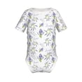 thumbnail image 2 of Balery Lavender Flowers Pattern Baby Climbing Clothes Infant Bodysuit Cute Infant Bodysuit Baby Romper-3 Months, 2 of 7