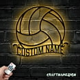 thumbnail image 3 of Craftnamesign Custom Water Polo Ball Metal Wall Art LED Light, Personalized Player Name Sign, 3 of 5