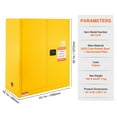 thumbnail image 3 of KFFKFF 30 Gallon Flammable Cabinet 43.1x18.1x50.1 in Galvanized Steel Safety Cabinet, Adjustable Shelf Flammable Storage Cabinet, for Commercial Industrial and Home Use, 3 of 9