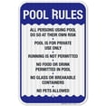thumbnail image 1 of Pool Rules Sign, No Food or Drinks Pool Sign,, 1 of 8