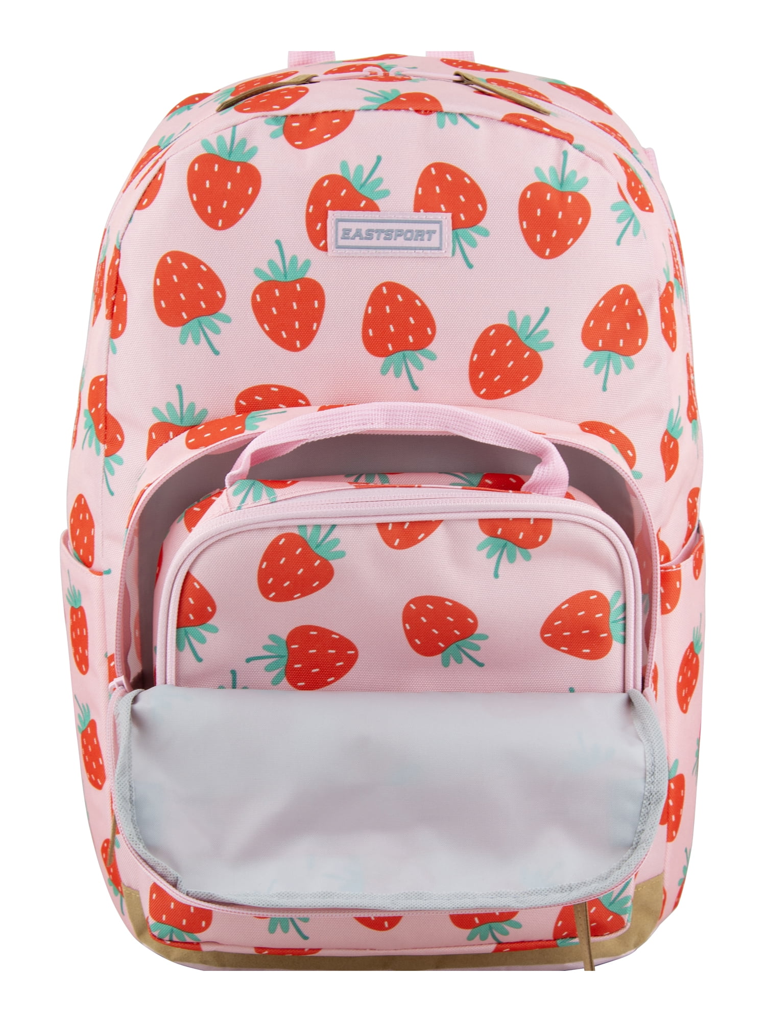 Eastsport Unisex 17" Backpack & Lunch Box 2-Piece Set, Strawberry Dream