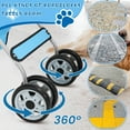 thumbnail image 4 of Dkelincs 4 Wheels Pet Stroller Folding Cat Dog Stroller Travel Carrier with Cup Holder & Storage Basket, Blue, 4 of 7