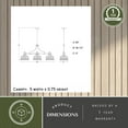 thumbnail image 6 of Beloit 3L LED Compatible Black Farmhouse Linear Chandelier Island Pendant Light Fixture Clear Glass, 6 of 12