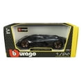 thumbnail image 3 of Lamborghini Terzo Millennio Dark Gray Metallic with Black Top and Carbon Accents 1/24 Diecast Model Car by Bburago, 3 of 3