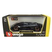 Lamborghini Terzo Millennio Dark Gray Metallic with Black Top and Carbon Accents 1/24 Diecast Model Car by Bburago