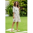 thumbnail image 2 of NOVICA Artisan Handmade Blockprinted Shift Dress Cotton Clothing Ivory Multicolor Printedembroidered India Floral ' A Stitch in Time', 2 of 7
