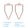thumbnail image 4 of Uxcell Pentagon Alloy Open Back Bezel Pendants DIY Hollow Frame, Rose Gold 50 Pack, 4 of 5