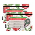 thumbnail image 5 of FORMRS 2 Pack Pencil Pouch for 3 Ring Binder with Clear Window Zipper Case, White Apple Pattern, 5 of 6