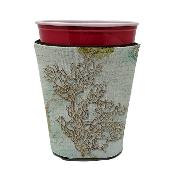 Carolines Treasures SB3040RSC Beach Sea Whip Coral Red Cup Hugger Red Cup multicolor