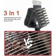 thumbnail image 3 of 3-in-1 BBQ Grill Cleaning Tool with Stainless Bristles (36x7.5cm), 3 of 5