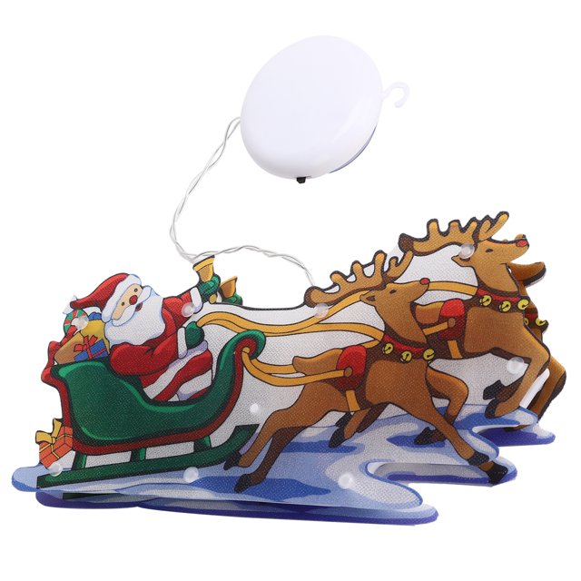 LED Light, Unique Suction Cup Christmas Lights 9.9x5.1x0.99in Warm Light Built In 10 LED Lights 4.5V 0.3W With Battery Case Back Cover For Parties