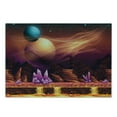 thumbnail image 2 of Fantasy Cutting Board, Futuristic Cosmic Galaxy Space Planets Sci Fi Style Dreamy Landscape Illustration, Decorative Tempered Glass Cutting and Serving Board, Small Size, Multicolor, by Ambesonne, 2 of 5