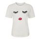 thumbnail image 4 of Hecho para Más Camisa Mujeres Sudadera de Manga Corta con Patrón Casual con Diseño de Pestañas Impreso, Cuello Redondo para el Hogar Y el Trabajo, 4 of 7