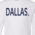 thumbnail image 4 of Inktastic Dallas in Blue Text Long Sleeve Youth T-Shirt, 4 of 5