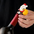 thumbnail image 3 of Dserhfy Leak-proof Christmas Wine Stopper Food Grade Creative Cartoon Fresh-keeping Santa Claus Wine Bottle Plug Party Supplies, 3 of 8