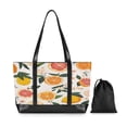 thumbnail image 7 of FORMRS Canvas Laptop Tote Bag for Women with 15.6" Computer Compartments Shoulder Handbag, Orange Slices, 7 of 7