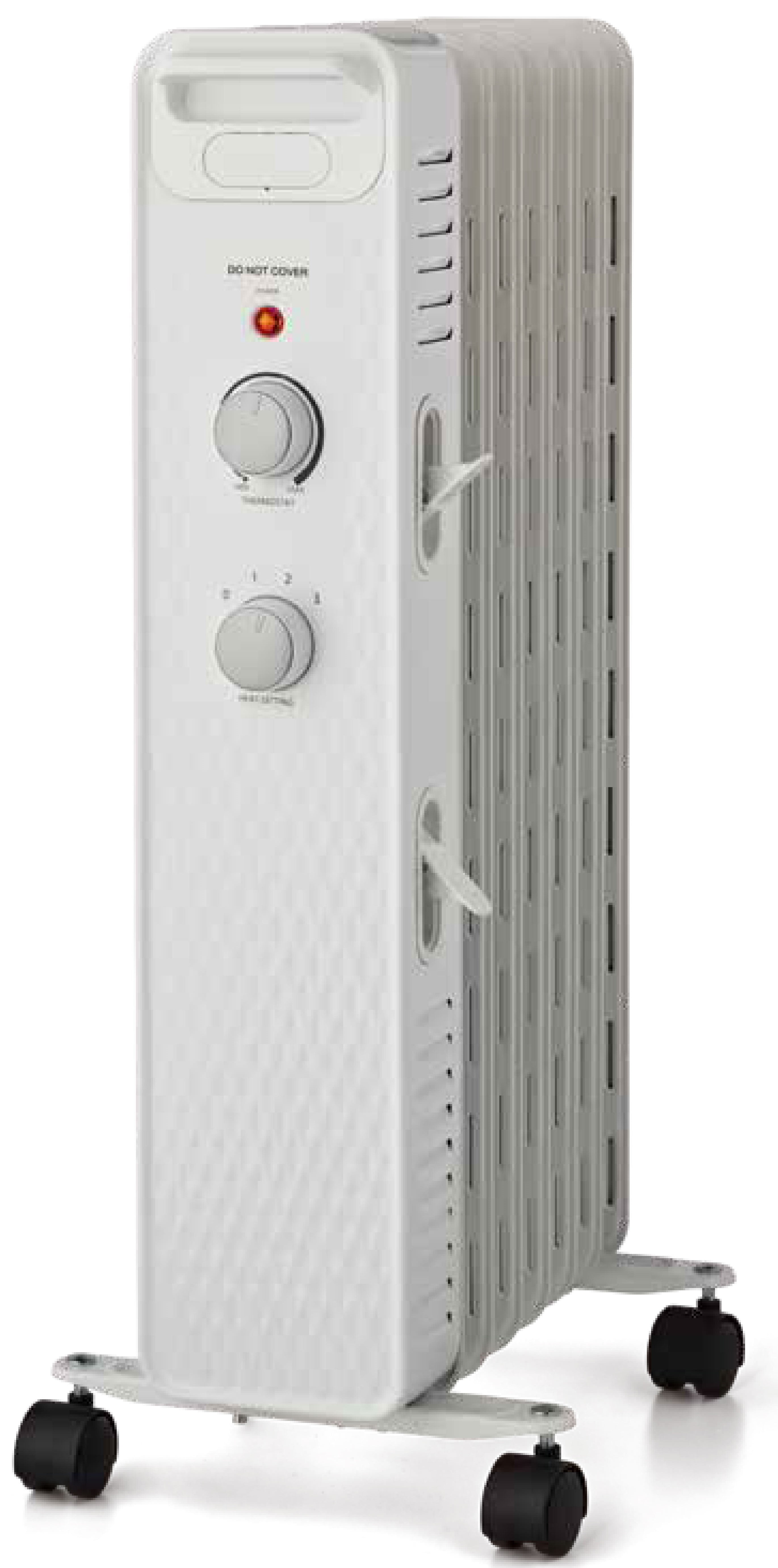 Mainstays 1500W Mechanical Oil Filled Electric Radiant Space Heater, WSH07O2AWW, White