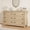 Natural Oak, variant on IdealHouse Dresser for Bedroom, Modern Wood 6 Drawer Dresser with Black Ring Pull Handles, 47 in Wide Chest of Drawer, White Storage Organizer for Living Room, Entryway, Natural Oak