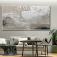 thumbnail image 4 of Abstract black and white grey wall art oil painting on canvas original art decor, black and white abstract brushstroke art,(102*203cm)40*80 Inches,Unstretched,Frameless, 4 of 4