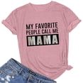 thumbnail image 1 of Camisetas QISIWOLE con letras para mujer, camisetas para mamá con refranes, camisetas casuales de manga corta con frases "Mama Life", liquidación por menos de $10, 1 of 3