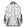 thumbnail image 3 of Sunflower Outline White Pattern Cute School Backpack Bag with Padded Back and Adjustable Shoulder Straps 16.9 X 12.6 X 5.9 Inches, 3 of 5