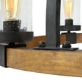 thumbnail image 4 of Uttermost Atwood 8-Light Steel Wagon Wheel Chandelier in Black/Bronze, 4 of 6