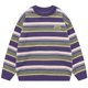 thumbnail image 2 of Suéter de rayas con parches japoneses, prendas de punto para hombre, nuevo jersey de invierno 2024, estilo retro vintage Harajuku, suéter de punto bordado, 2 of 6