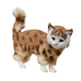 thumbnail image 4 of Figura de gato de simulación, accesorio para fotos, réplica decorativa de animal de casa, juguete de peluche de gato Amarillo Marrón, 4 of 9