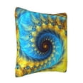 thumbnail image 2 of ZICANCN Fractal Yellow Vortex Decorative Throw Pillow Covers, Bed Couch Sofa Decorative Knit Pillow Covers for Living Room Farmhouse, 12"x12", 2 of 8