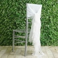 thumbnail image 2 of BalsaCircle White Premium Solid Curly Chiffon Chair Sashes Wedding Slipcovers, 2 of 6