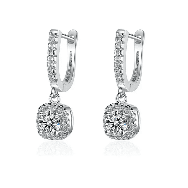 Aretes Pendientes De Plata 925 Mujer Colgantes Moda Xtellar plateado