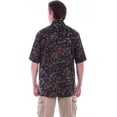 thumbnail image 2 of Scully 5266-NTE-B-LT Mens Short Sleeve Night Sky Batik Shirt - Large Tall, 2 of 2