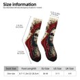 thumbnail image 2 of Vsdgher Gothic Skull With Roses Crew Socks for Men & Women, Breathable Casual Athletic Ankle Socks, 2 of 6