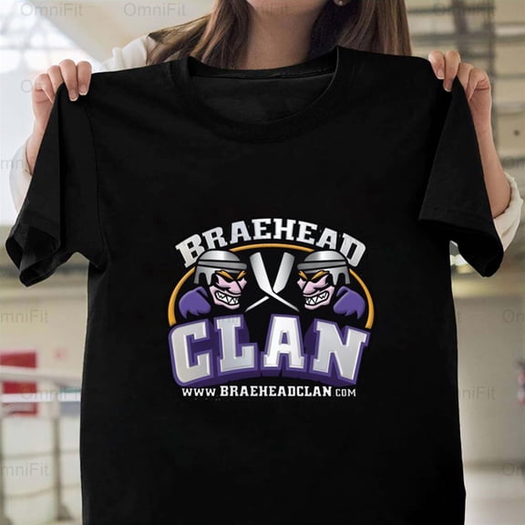 OmniFit21 Braehead Hockey Clan Team Support Sport Passion League Great Design T-Shirt, for Unisex, up to size 5XL.