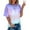#7-Blue, variant on Pntutb Womens 2025 Summer Tie-Dye Short Sleeve Crew-Neck T-Shirt Casual Tee Tops