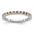 thumbnail image 2 of Auriga 925 Sterling Silver Citrine Eternity Ring for Women Size- 9, 2 of 6