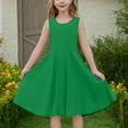 thumbnail image 4 of ameIAEA Girls Summer Casual Tank Dress Kids Sleeveless Loose Sundress with Pockets 5-15Years, 4 of 7