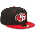 thumbnail image 3 of Men's New Era  Black/ San Francisco 49ers Flipside 2Tone 59FIFTY Fitted Hat, 3 of 6