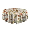 thumbnail image 5 of Fall Butterflies Squirrels Mushrooms Round Tablecloth 60" X 60",Wrinkle Wipeable Table Cloth for Kitchen Dining Room Picnic Patio Party, 5 of 6